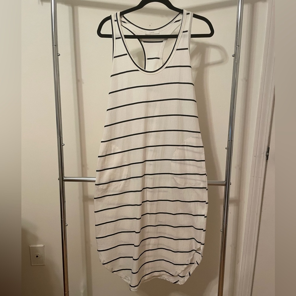 Lush Black and White Striped Dress